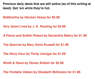 Book Riot’s "Today’s Featured Deals" deals