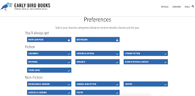 Early Bird Books preference options