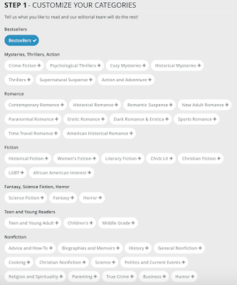 BookBub genre options