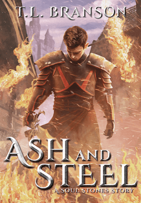 Updated cover design of Ash and Steel by T.L. Branson 