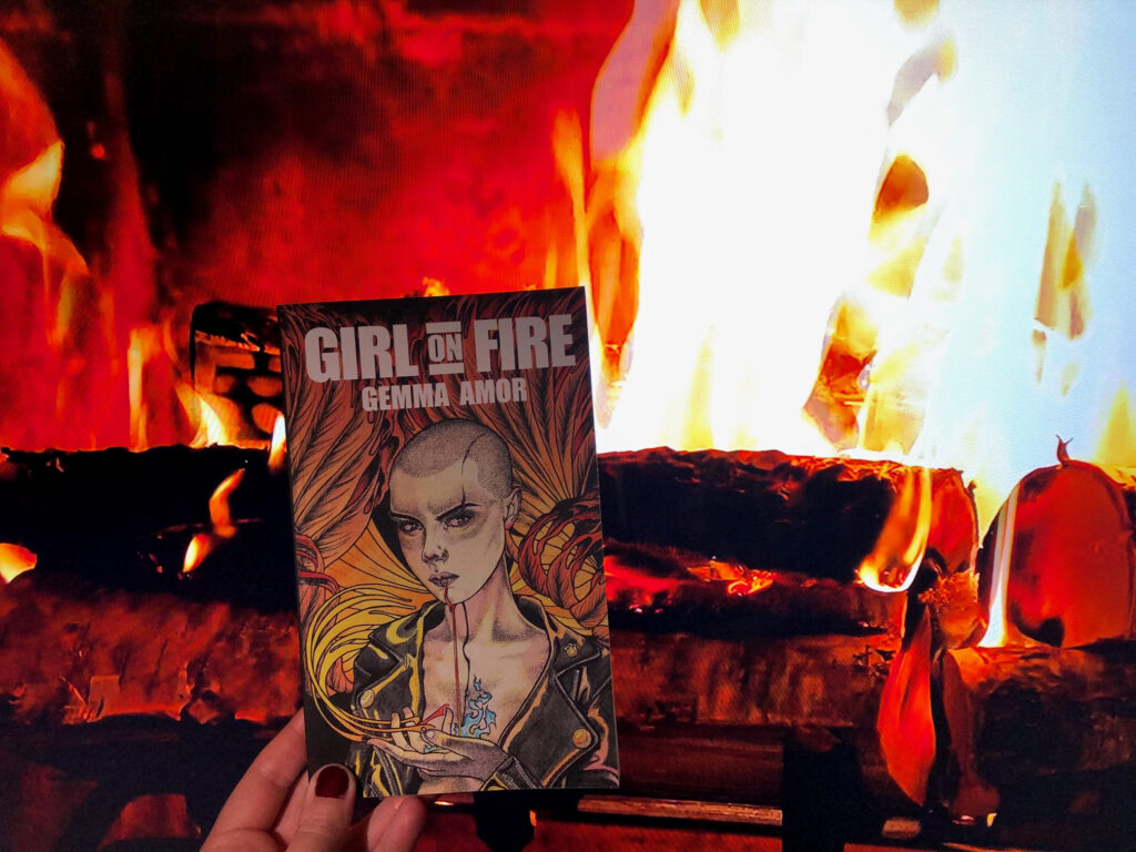 Girl on Fire by Gemma Amor book photo by Erica Robyn Reads