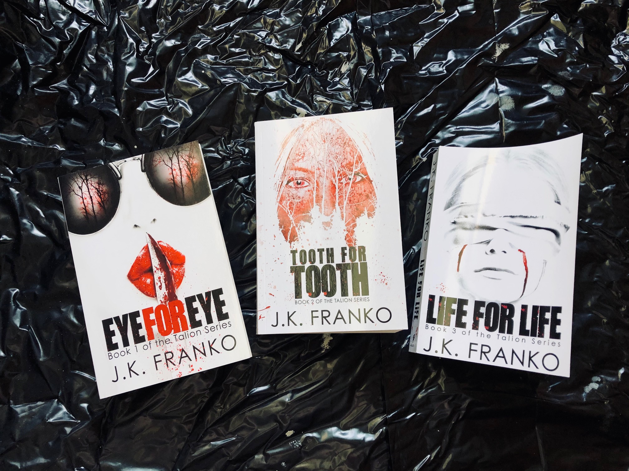 Eye for Eye Trilogy by JK Franko book photo