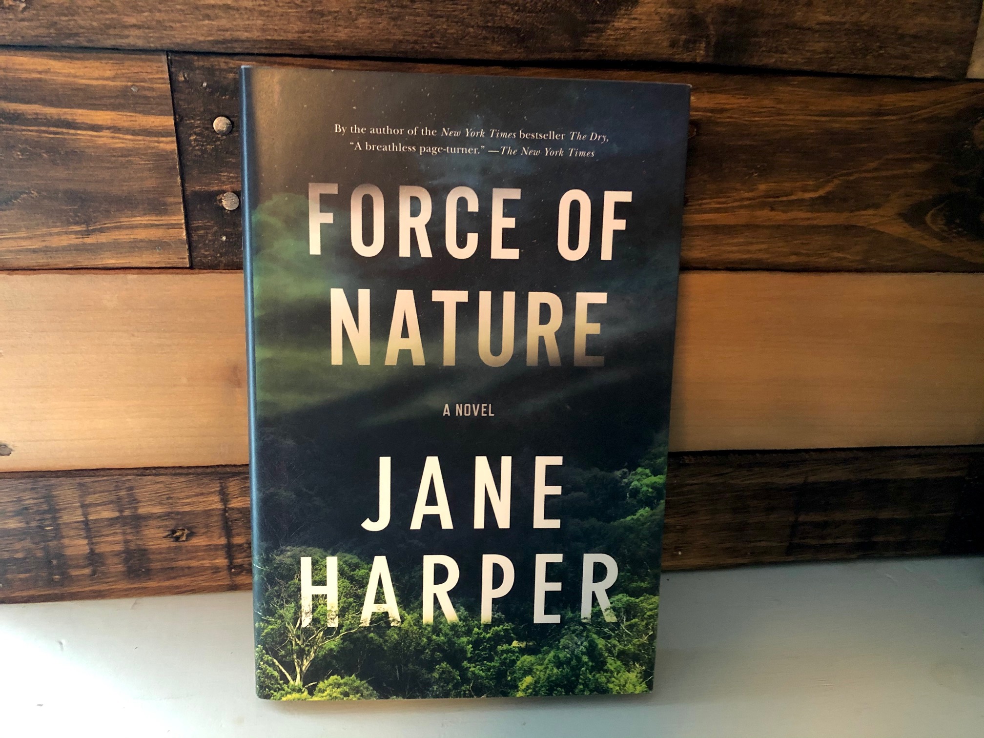 Force of Nature by Jane Harper book photo by Erica Robyn Reads