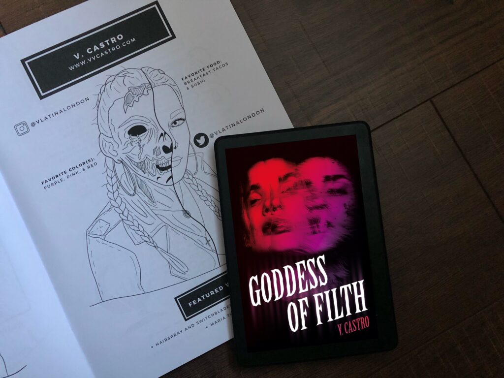 Goddess of Filth by V. Castro book photo by Erica Robyn Reads