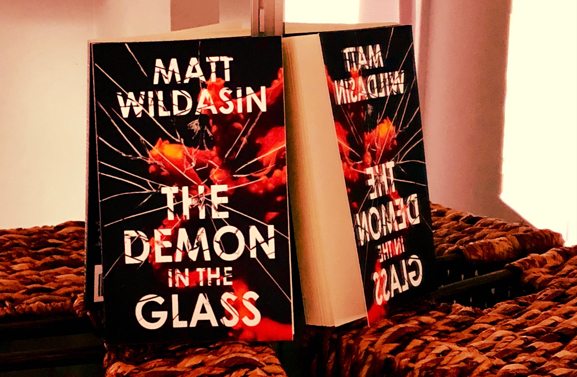 The Demon in the Glass by Matt Wildasin Book Photo by Erica Robyn Reads