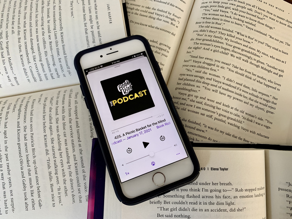 Book Riot The Podcast bookish photo by Erica Robyn Reads
