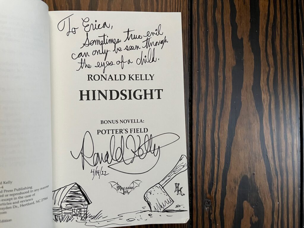 Hindsight by Ronald Kelly signed copy