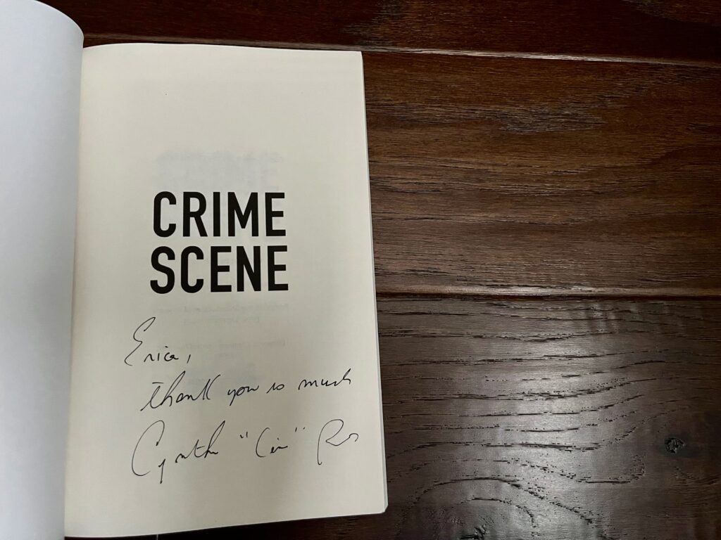 Signed copy of Crime Scene by Cynthia Pelayo