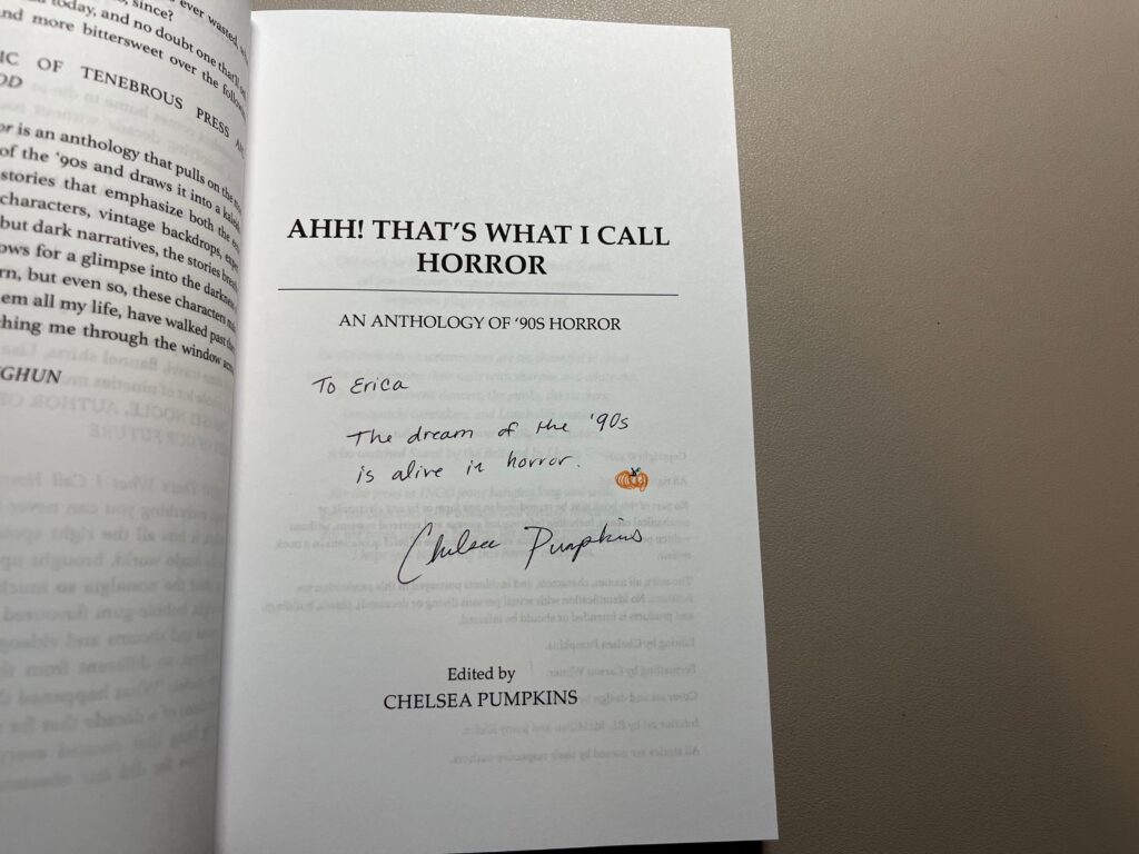 Signed copy of AHH! That's What I Call Horror