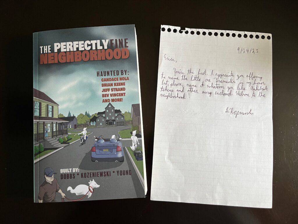 The Perfectly Fine Neighborhood Anthology Kickstarter goodies