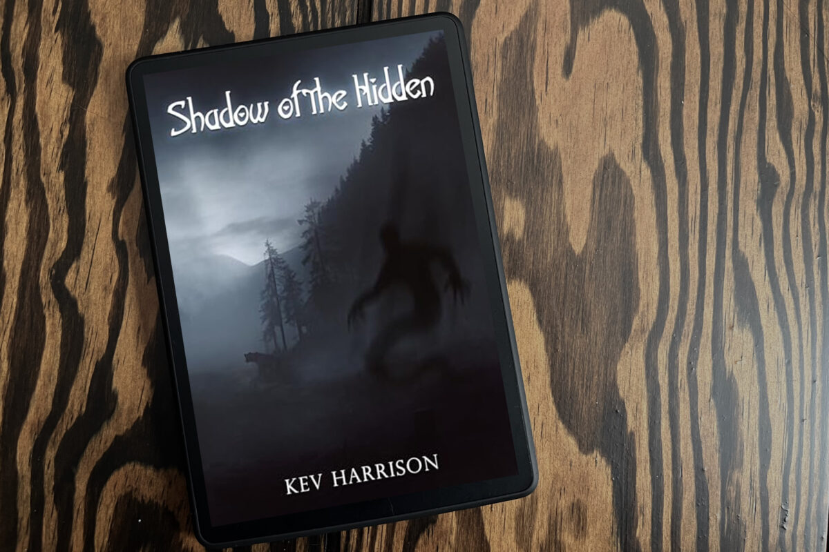 Shadow of the Hidden by Kev Harrison book photo by Erica Robyn Reads