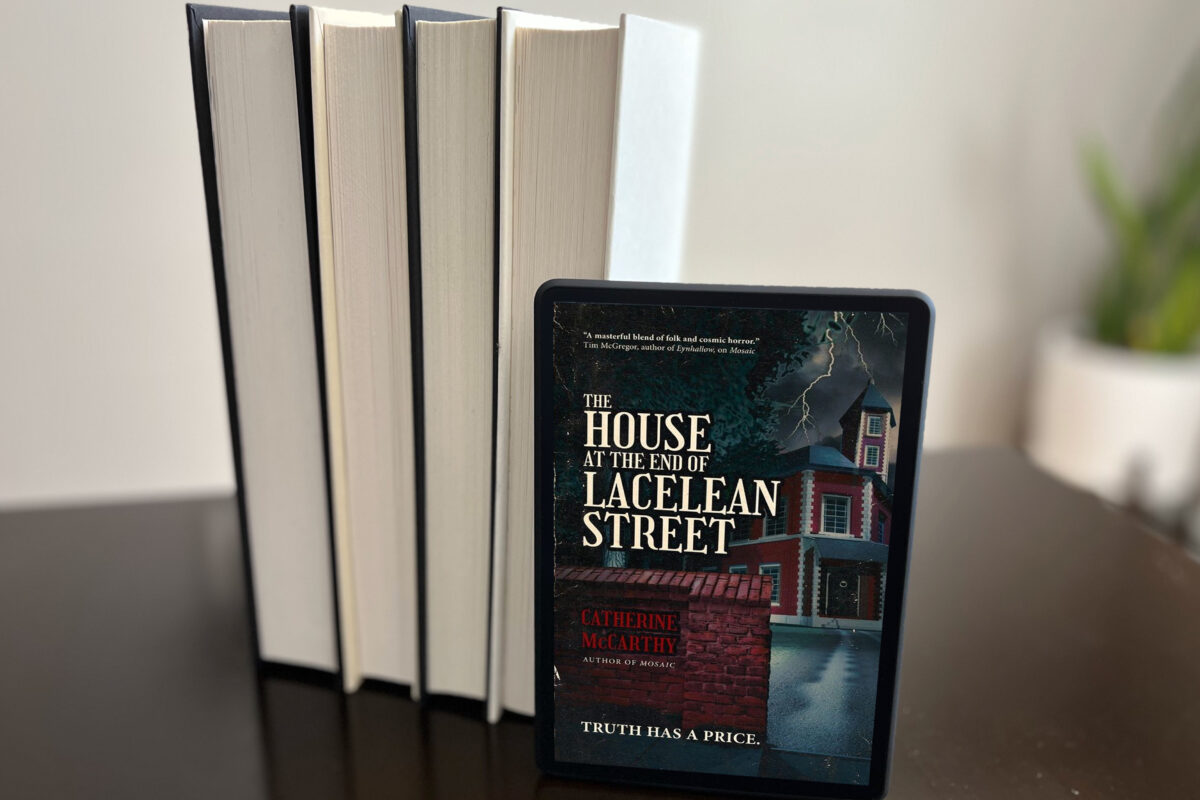 The House At the End of Lacelean Street by Catherine McCarthy book photo and book review by Erica Robyn Reads